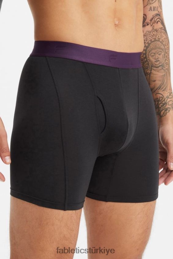 tr Fabletics erkekler 24-7 boksör külotu 197 siyah/sıcak şarap ucu 40R06B3764