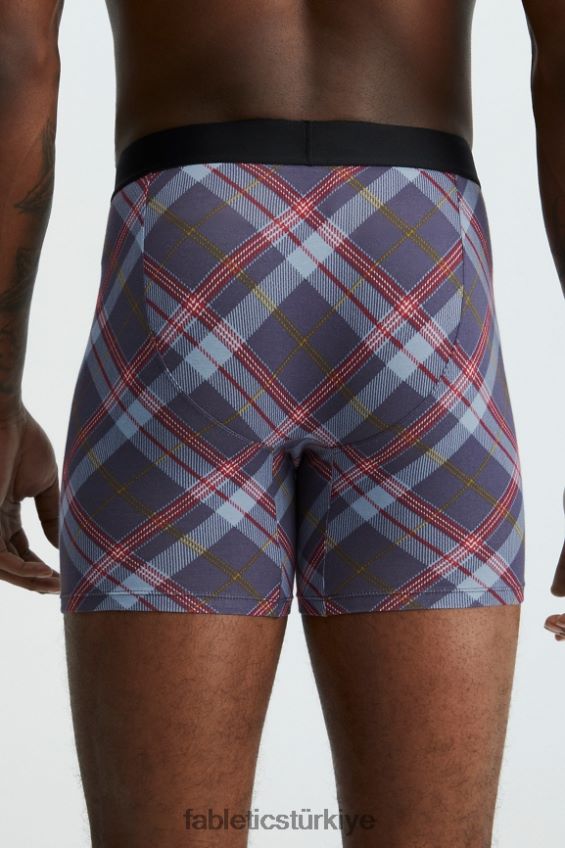tr Fabletics erkekler 24-7 boksör külotu 199 klasik lacivert tartan 40R06B3771