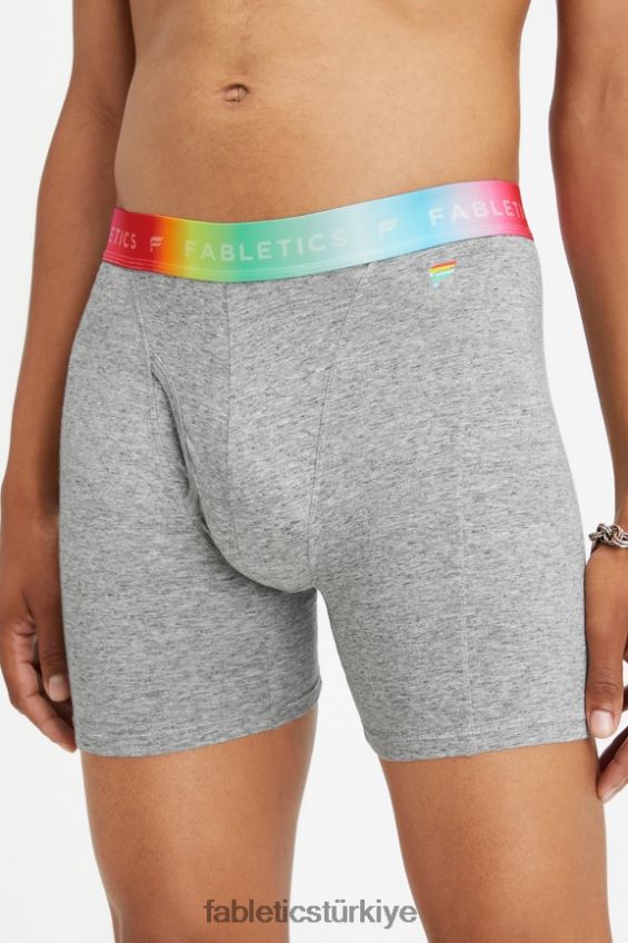tr Fabletics erkekler gurur 24-7 boksör külotu orta gri htr gökkuşağı 40R06B3780