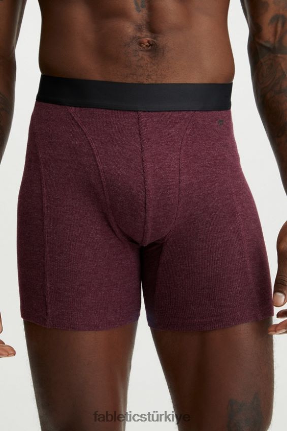 tr Fabletics erkekler restoreknit nervürlü boxer külot merlot 40R06B3786