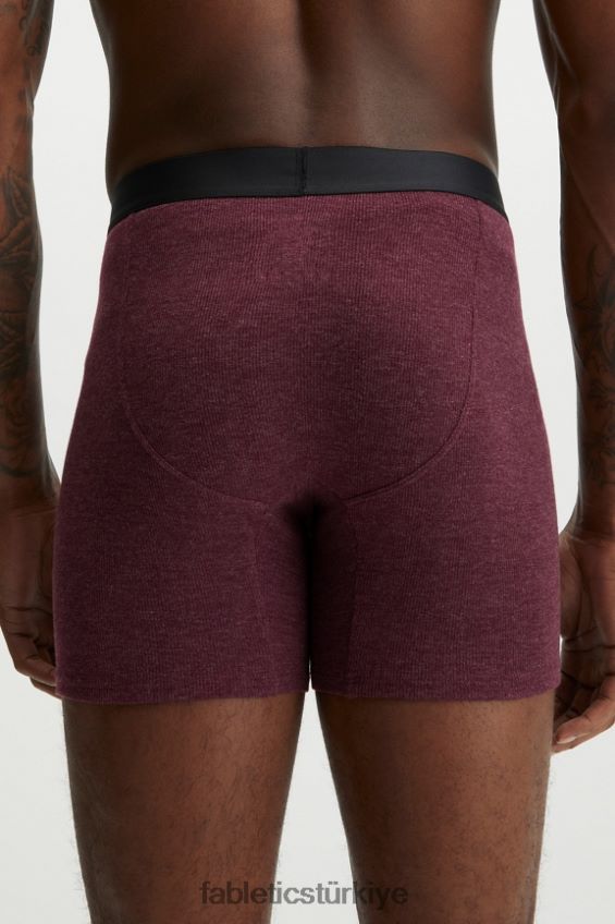 tr Fabletics erkekler restoreknit nervürlü boxer külot merlot 40R06B3786