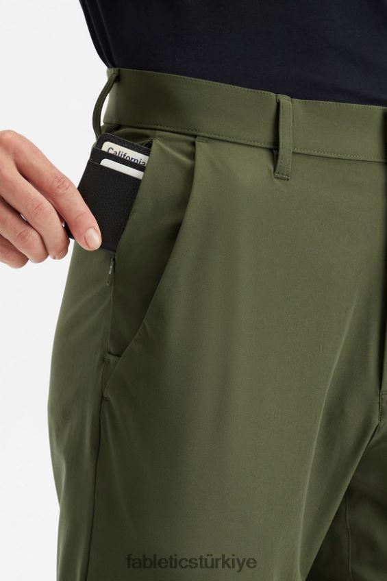 tr Fabletics erkekler tek pantolon (klasik kesim) koyu yosun 40R06B3043