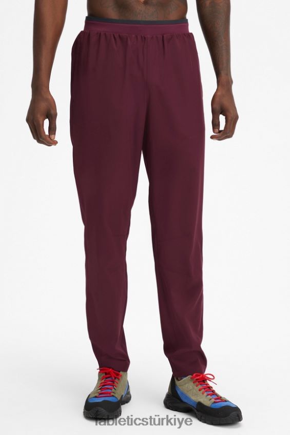 tr Fabletics erkekler temel pantolon merlot 40R06B3075