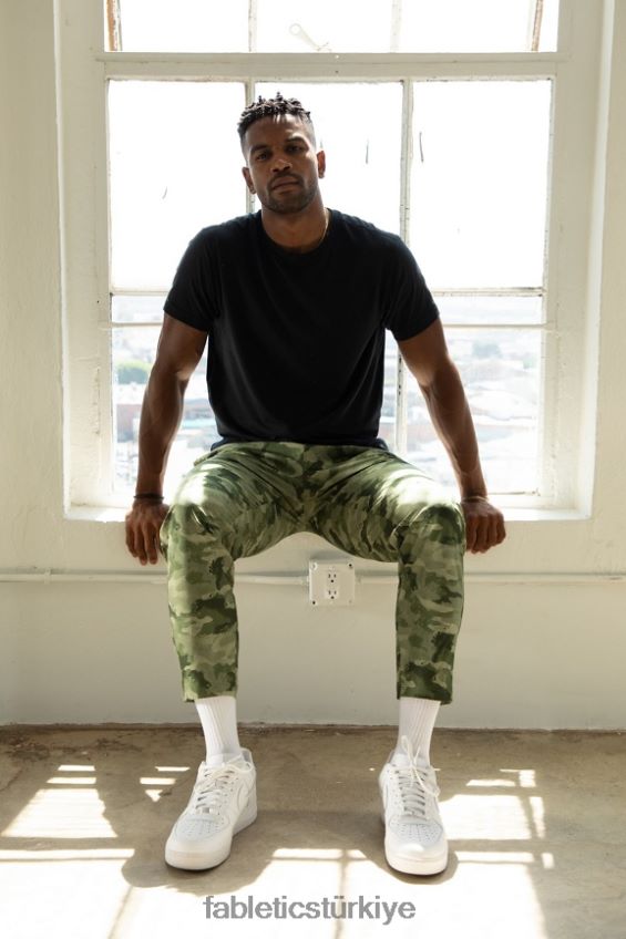 tr Fabletics erkekler temel pantolon taktik yeşil kamuflaj 40R06B3077