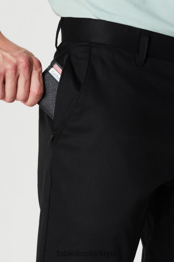 tr Fabletics erkekler yüksek yan chino (dar kesim) siyah 40R06B3059