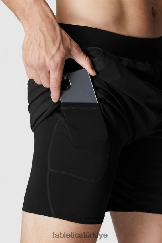 tr Fabletics erkekler franchise kısa (çizgili) siyah 40R06B3356