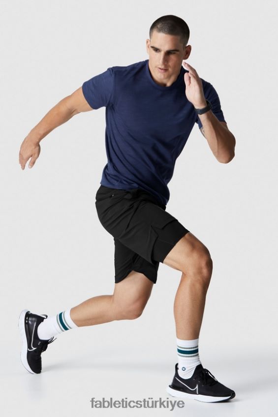 tr Fabletics erkekler franchise kısa (çizgili) siyah 40R06B3356