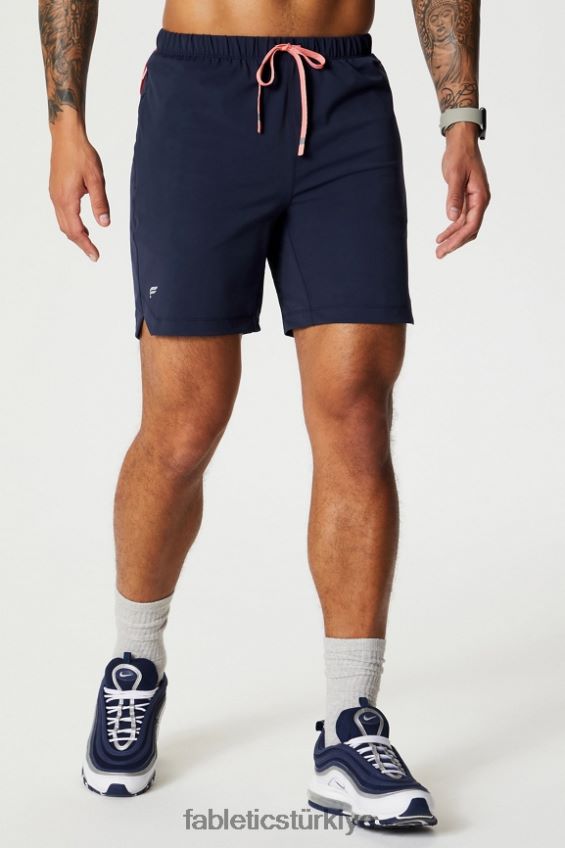 tr Fabletics erkekler kısa (astarlı) 140 derin lacivert/çoklu sprey 40R06B3175