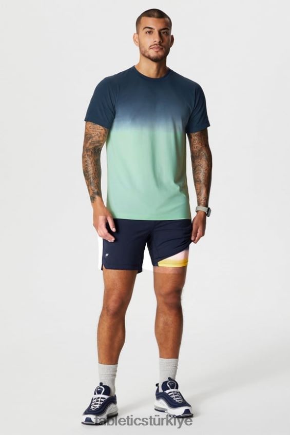 tr Fabletics erkekler kısa (astarlı) 140 derin lacivert/çoklu sprey 40R06B3175
