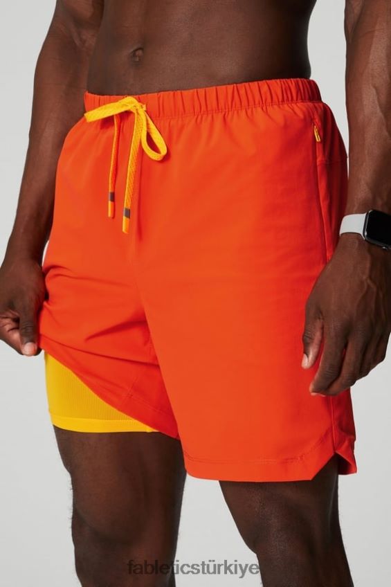 tr Fabletics erkekler kısa (astarlı) 140 yadigarı domates 40R06B3176