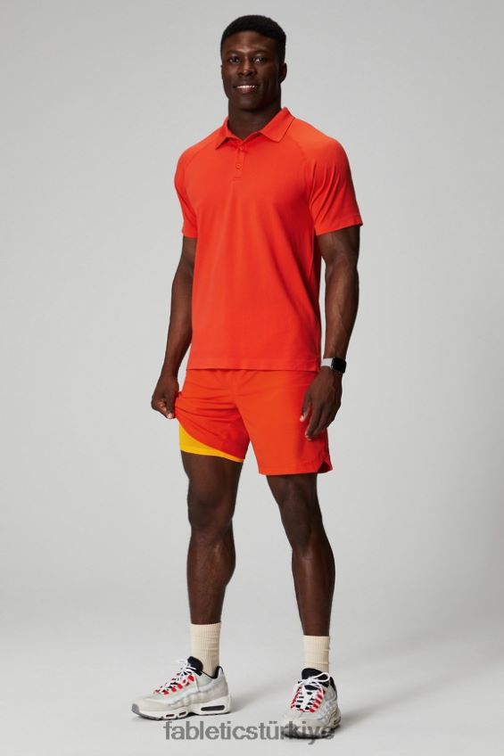 tr Fabletics erkekler kısa (astarlı) 140 yadigarı domates 40R06B3176