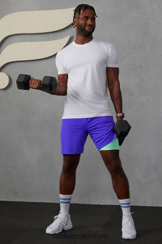 tr Fabletics erkekler kısa (çizgili) 141 aşırı kraliyet 40R06B3178