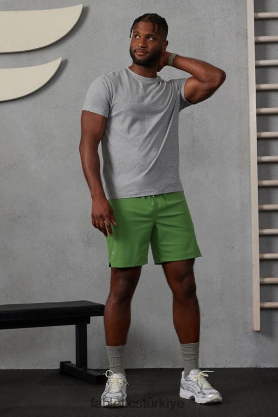tr Fabletics erkekler kısa (çizgili) 141 yeni zeytin 40R06B3179
