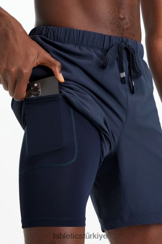 tr Fabletics erkekler kısa (çizgili) 143 klasik donanma 40R06B3190