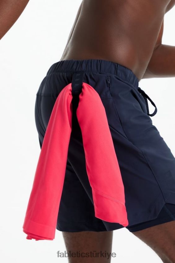 tr Fabletics erkekler kısa (çizgili) 143 klasik donanma 40R06B3190