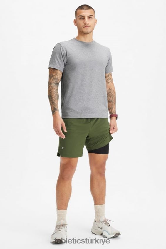 tr Fabletics erkekler kısa (çizgili) 143 koyu yosun 40R06B3188