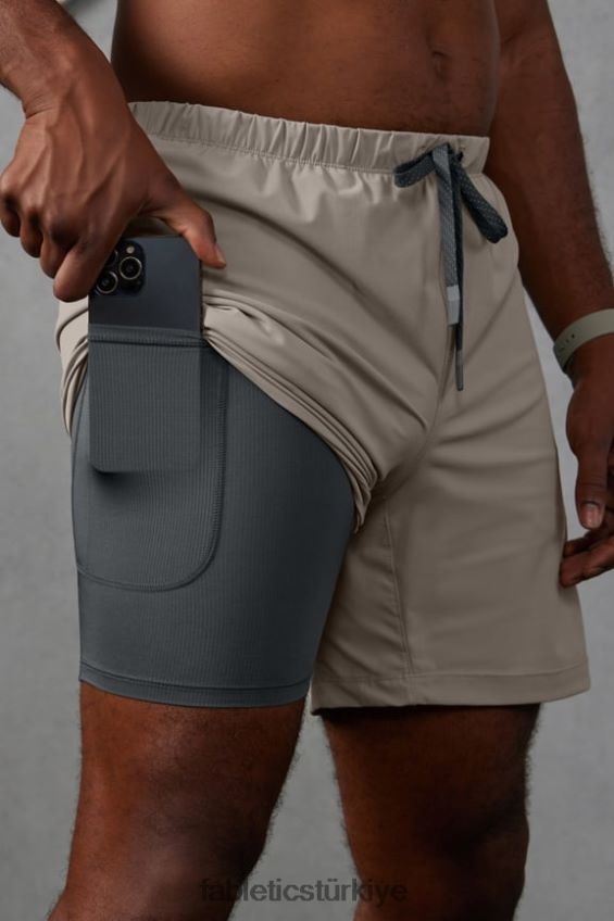 tr Fabletics erkekler kısa (çizgili) 162 acımasız haki 40R06B3295