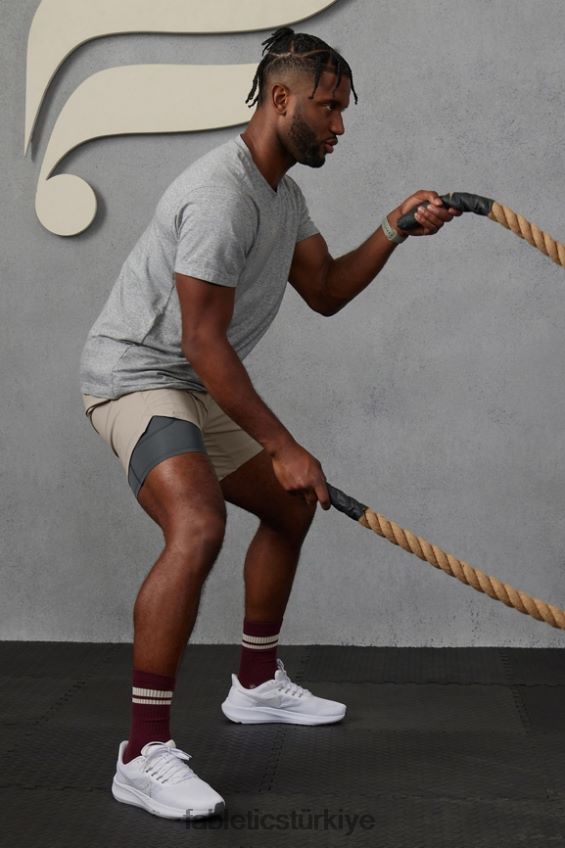 tr Fabletics erkekler kısa (çizgili) 162 acımasız haki 40R06B3295