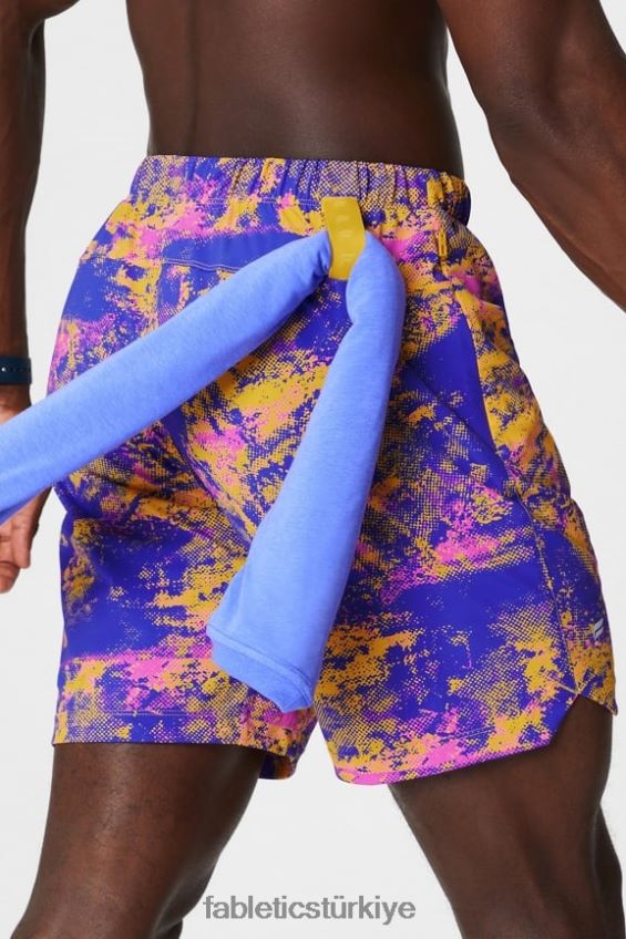 tr Fabletics erkekler kısa olan 151 gün batımı sarı ortam gürültüsü 40R06B3229