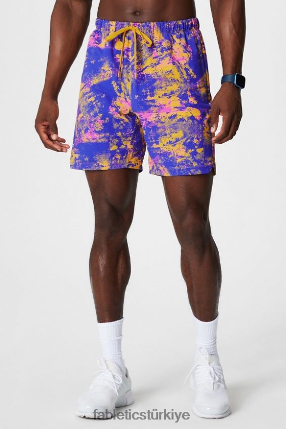 tr Fabletics erkekler kısa olan 151 gün batımı sarı ortam gürültüsü 40R06B3229