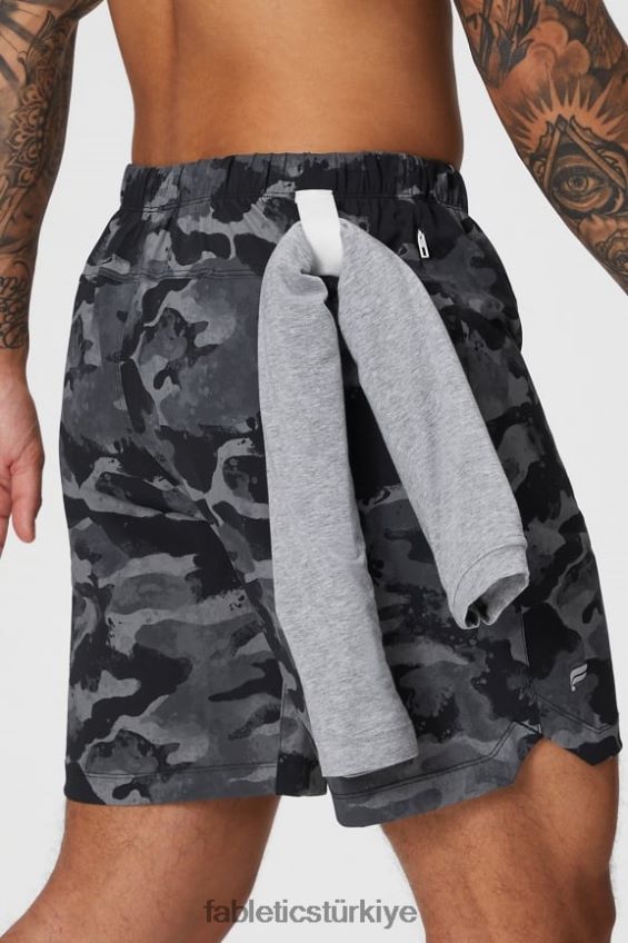 tr Fabletics erkekler kısa olan 156 siyah kamuflaj 40R06B3253