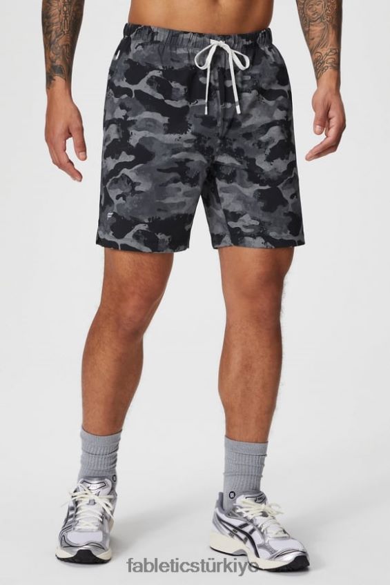 tr Fabletics erkekler kısa olan 156 siyah kamuflaj 40R06B3253