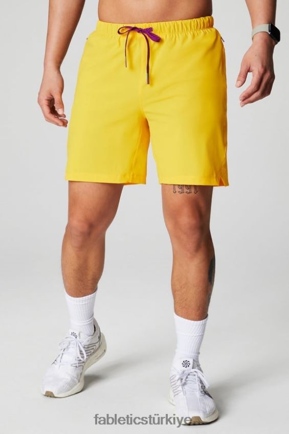 tr Fabletics erkekler kısa olan (çizgili) 139 günbatımı sarısı 40R06B3171