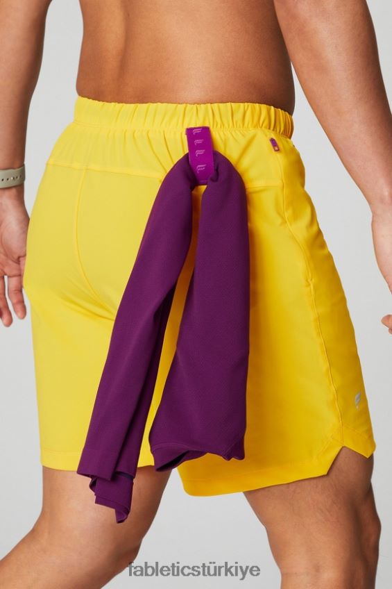 tr Fabletics erkekler kısa olan (çizgili) 139 günbatımı sarısı 40R06B3171