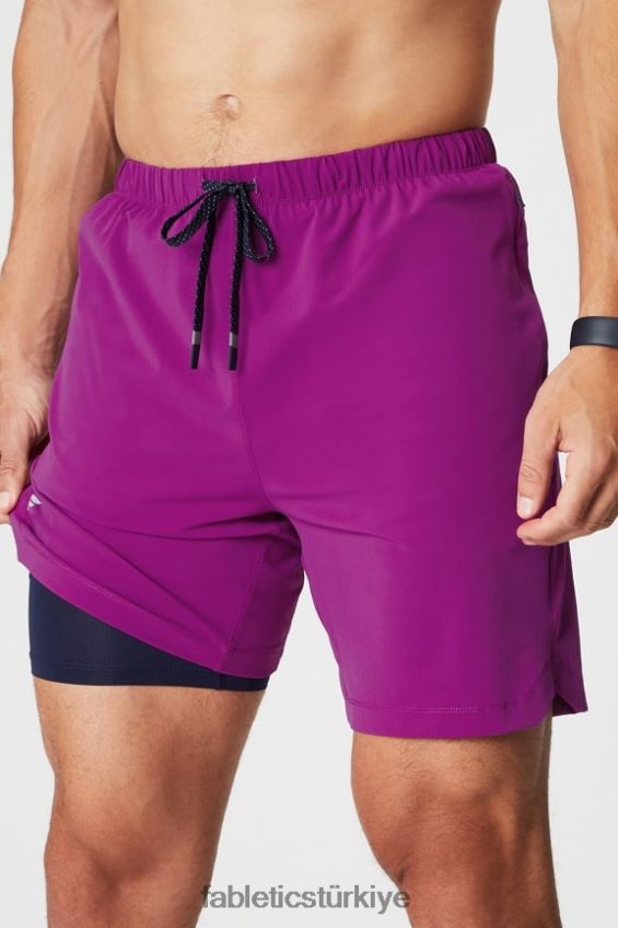 tr Fabletics erkekler kısa olan (çizgili) 139 patlıcan 40R06B3170