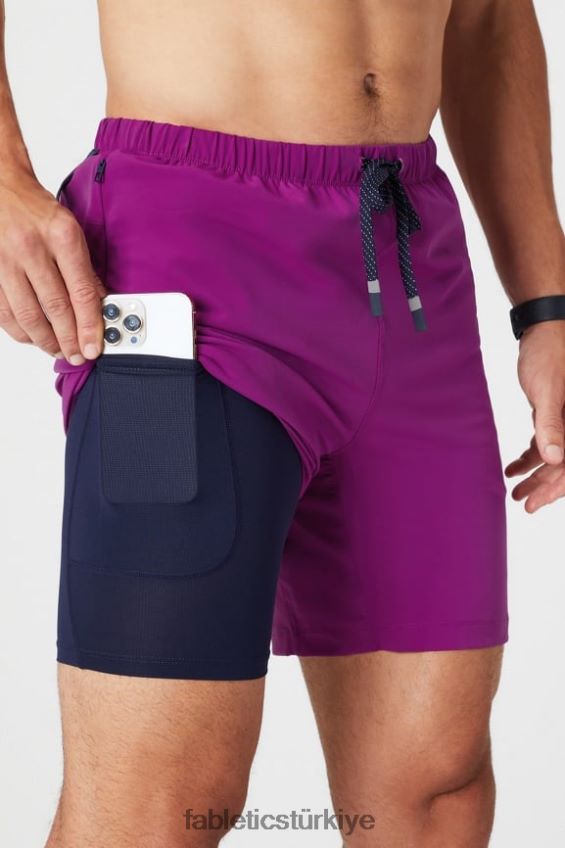 tr Fabletics erkekler kısa olan (çizgili) 139 patlıcan 40R06B3170