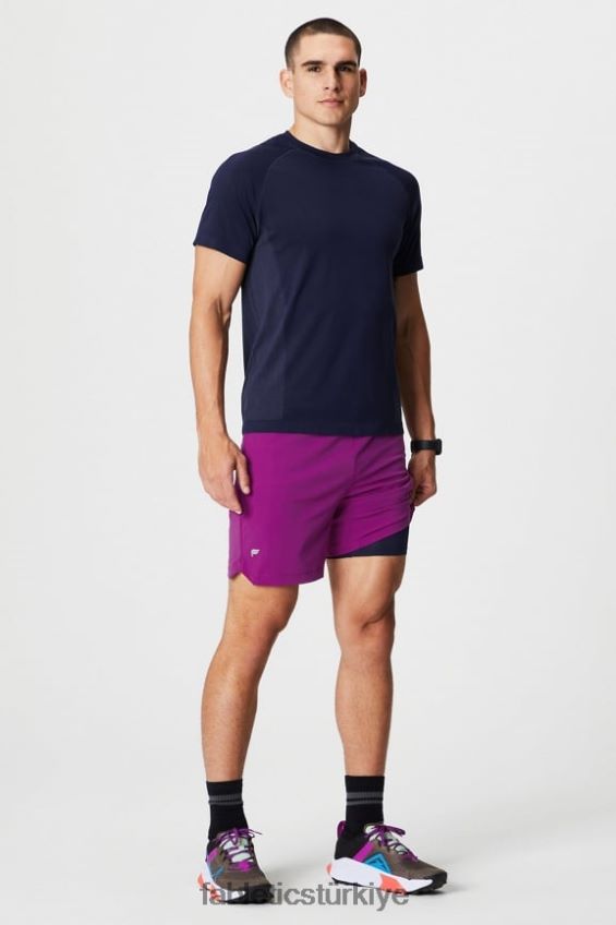 tr Fabletics erkekler kısa olan (çizgili) 139 patlıcan 40R06B3170