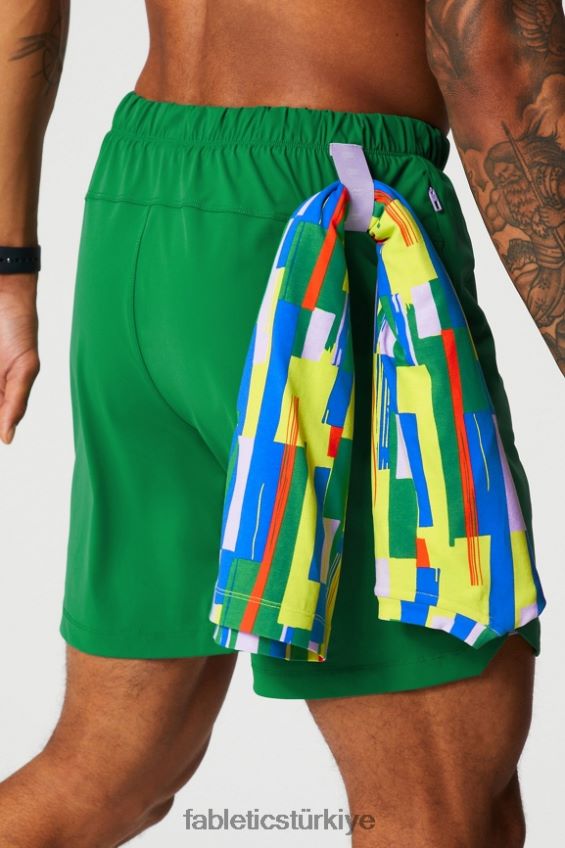 tr Fabletics erkekler kısa olan (çizgili) 142 yeşillik koymak 40R06B3183