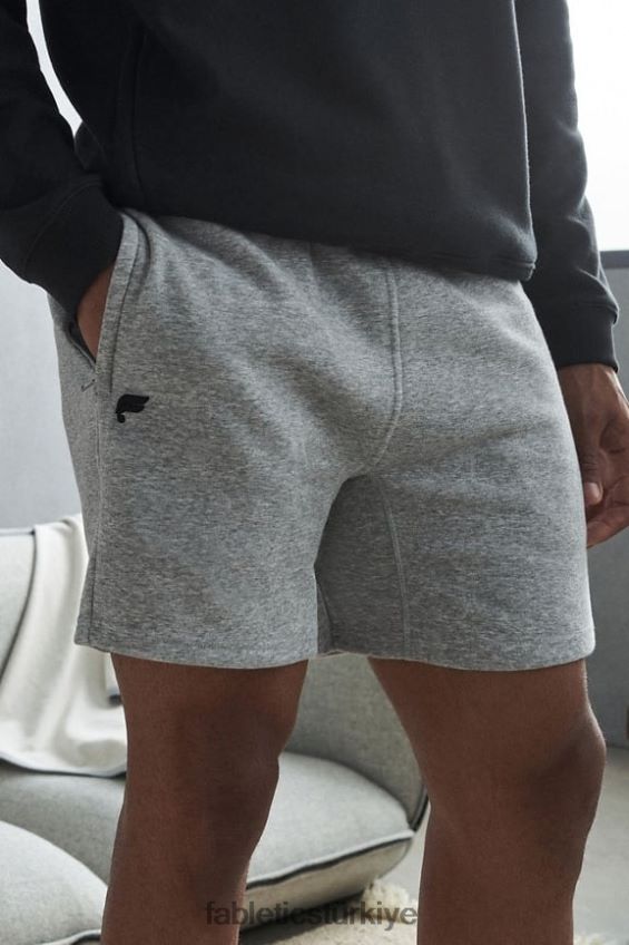tr Fabletics erkekler kısa yol klasik gri melanj 40R06B3309