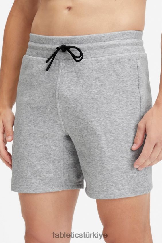 tr Fabletics erkekler kısa yol klasik gri melanj 40R06B3309