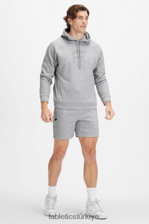 tr Fabletics erkekler kısa yol klasik gri melanj 40R06B3309