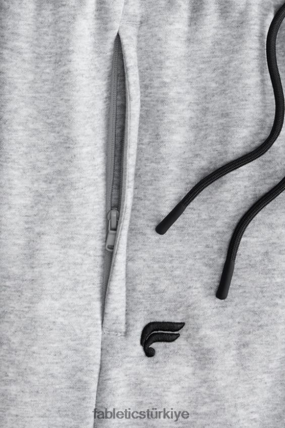 tr Fabletics erkekler kısa yol klasik gri melanj 40R06B3309