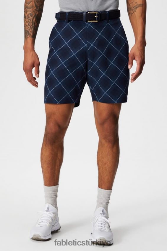 tr Fabletics erkekler tek kısa nötr golf tartan 40R06B3164