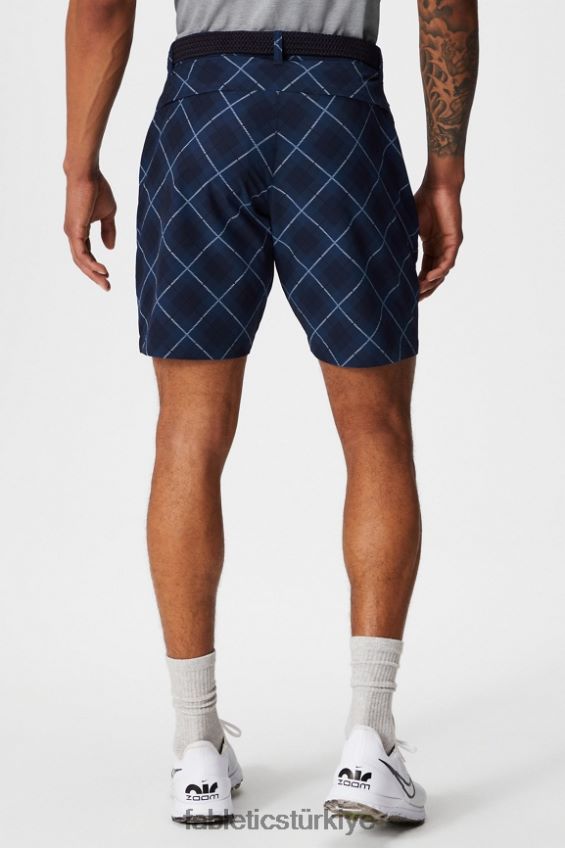 tr Fabletics erkekler tek kısa nötr golf tartan 40R06B3164