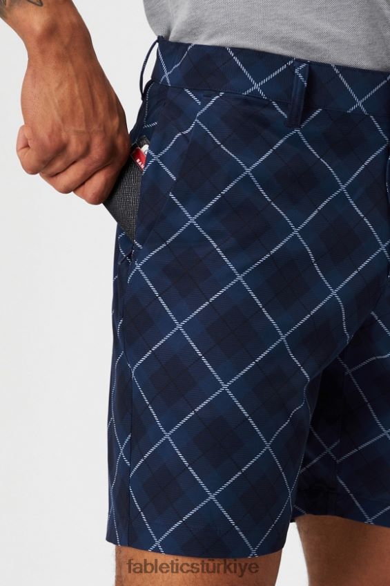 tr Fabletics erkekler tek kısa nötr golf tartan 40R06B3164