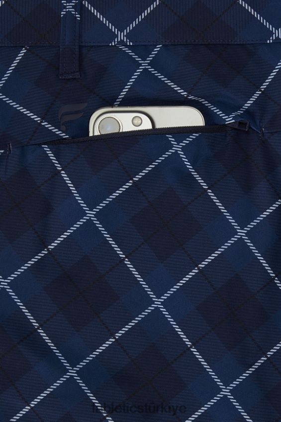 tr Fabletics erkekler tek kısa nötr golf tartan 40R06B3164