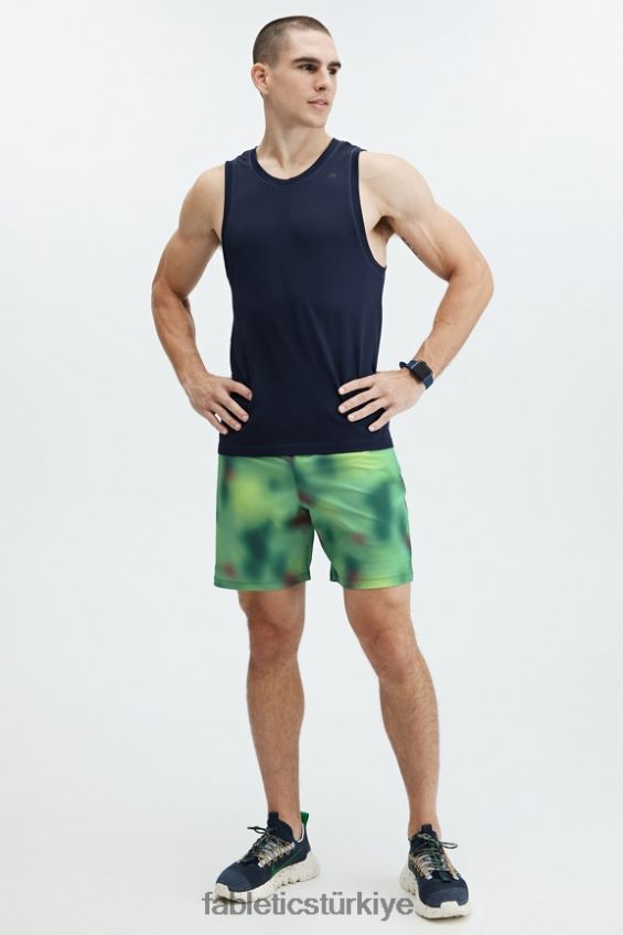 tr Fabletics erkekler temel kısa 165 masmavi yeşil bulanıklık 40R06B3344