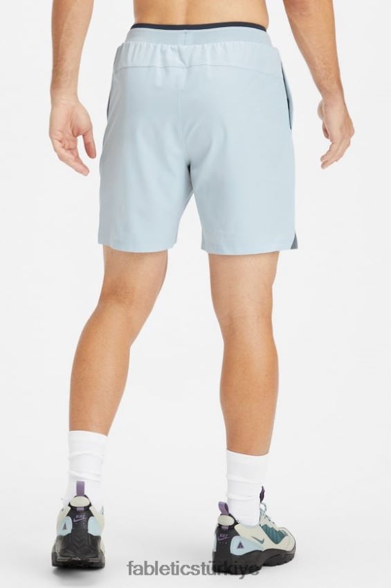 tr Fabletics erkekler temel kısa ii 147 mavi kül delikli 40R06B3209