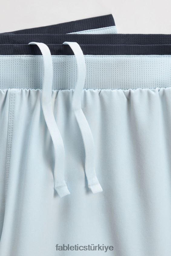 tr Fabletics erkekler temel kısa ii 147 mavi kül delikli 40R06B3209