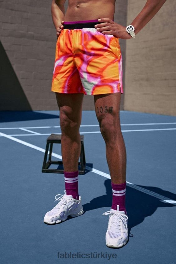 tr Fabletics erkekler temel kısa ii (çizgili) 132 pembe kaçış yaz çılgınlığı 40R06B3123