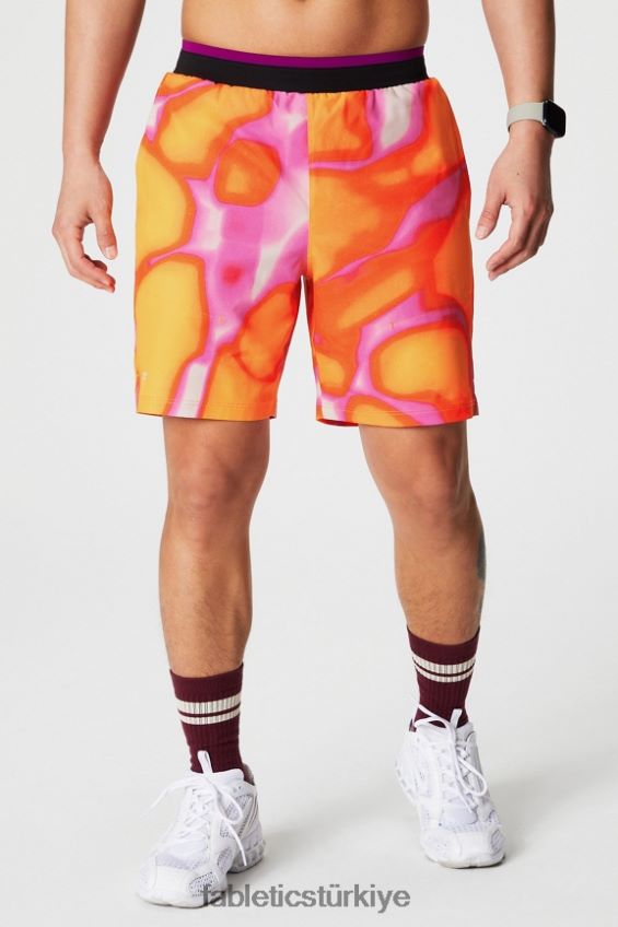 tr Fabletics erkekler temel kısa ii (çizgili) 132 pembe kaçış yaz çılgınlığı 40R06B3123