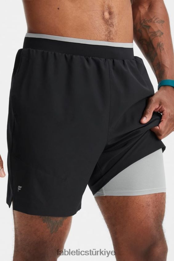 tr Fabletics erkekler temel kısa ii (çizgili) 132 siyah 40R06B3126