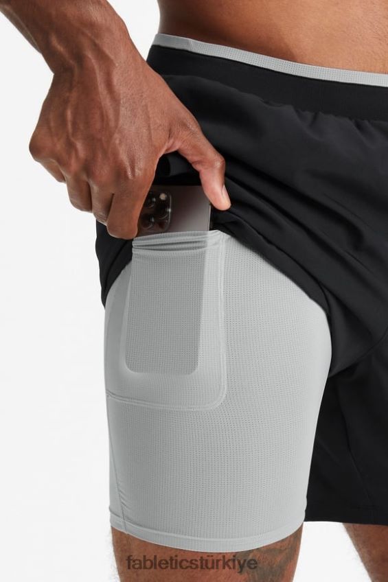 tr Fabletics erkekler temel kısa ii (çizgili) 132 siyah 40R06B3126