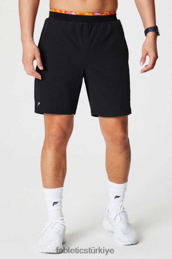 tr Fabletics erkekler temel kısa ii (çizgili) 132 siyah/pembe kaçış yaz çılgınlığı 40R06B3122