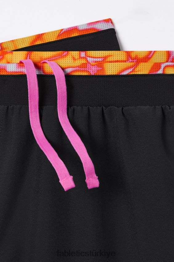 tr Fabletics erkekler temel kısa ii (çizgili) 132 siyah/pembe kaçış yaz çılgınlığı 40R06B3122
