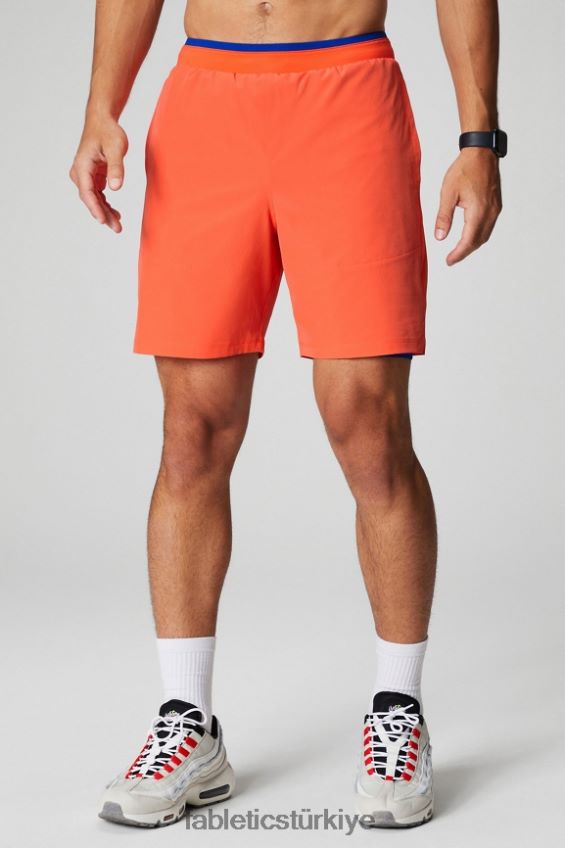 tr Fabletics erkekler temel kısa ii (çizgili) 132 tutku portakalı 40R06B3124